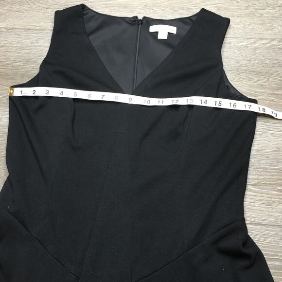 Coldwater Creek Dress A Line Midi Lined V Neck Sleeveless Little Black Size 10 - Picture 8 of 10